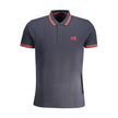 Cavalli Class Blaues Baumwoll-Poloshirt für Herren