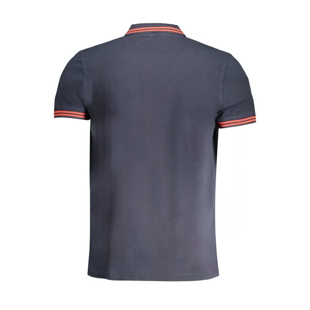 Cavalli Class Men's Blue Cotton Polo Shirt