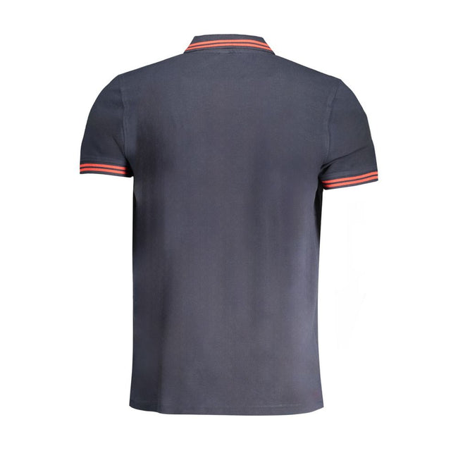 Cavalli Class Blaues Baumwoll-Poloshirt für Herren
