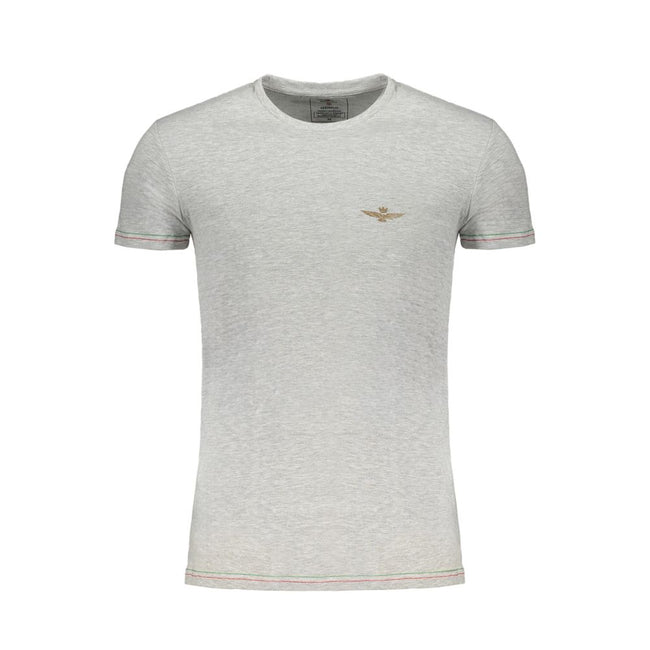 Aeronautica Militare Grigio Baumwoll-T-Shirt für Herren