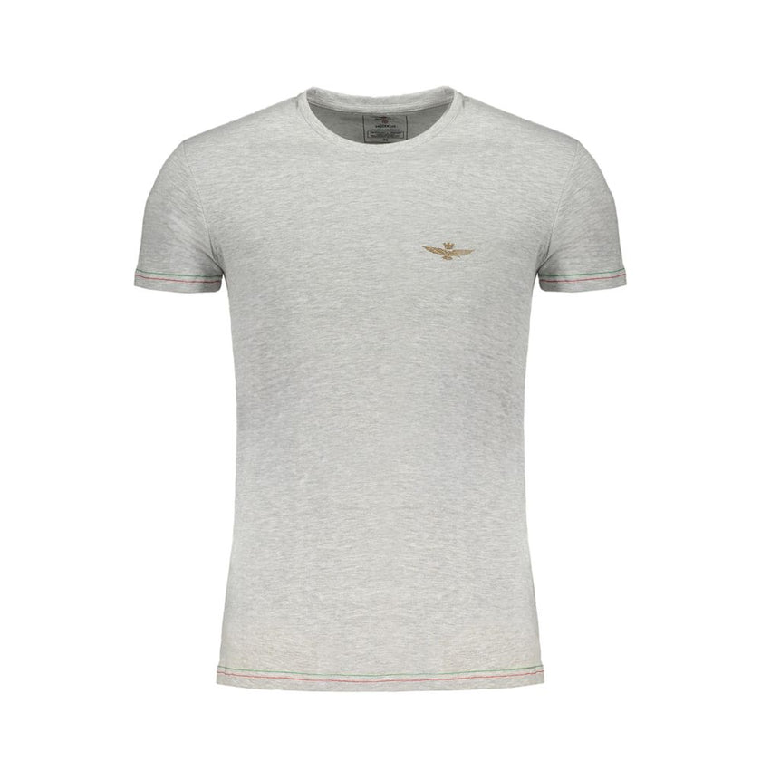 Aeronautica Militare Grigio Baumwoll-T-Shirt für Herren