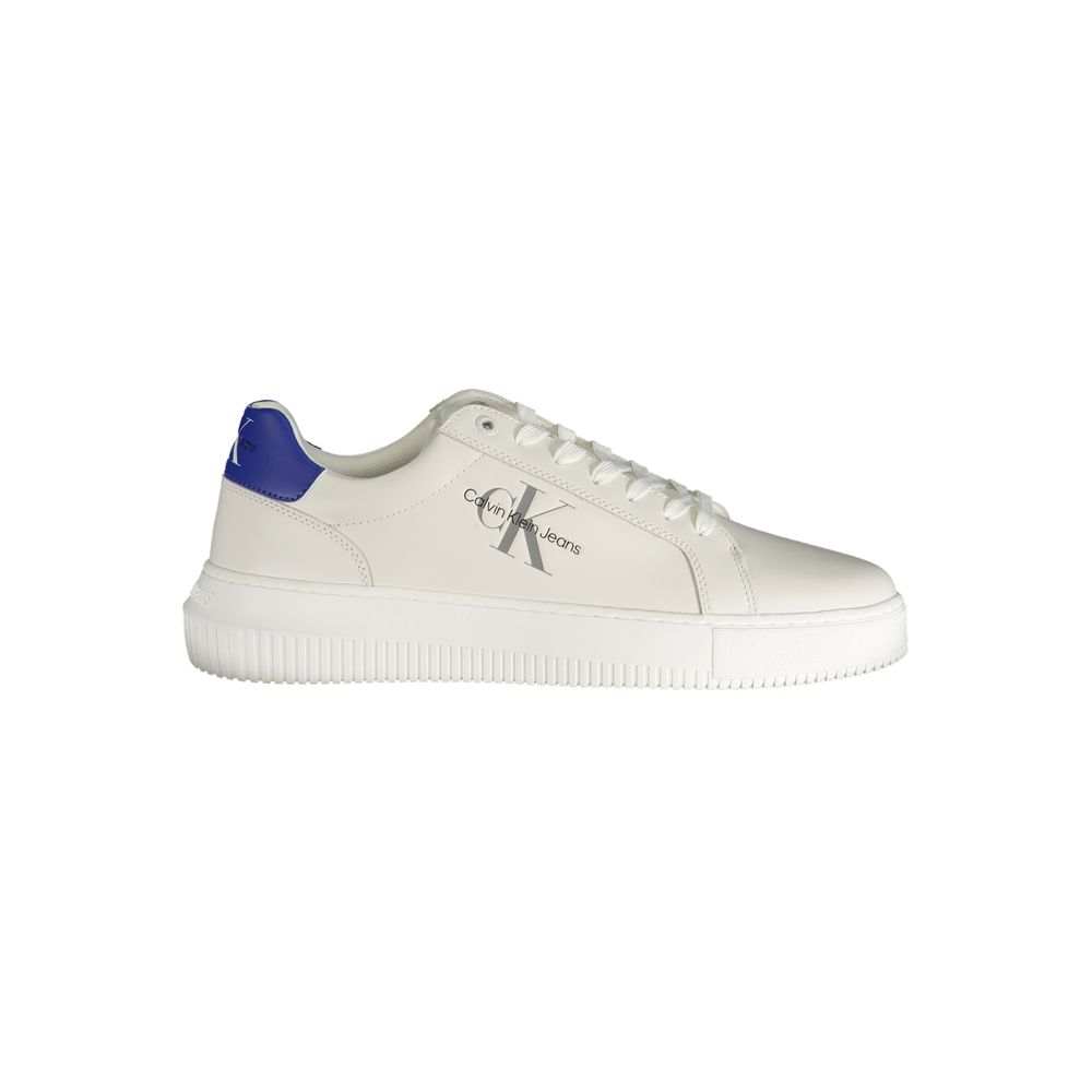 Calvin Klein Men's White Leather Sneakers