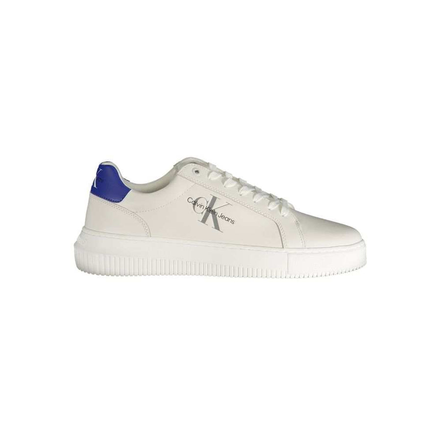 Calvin Klein Men's White Leather Sneakers