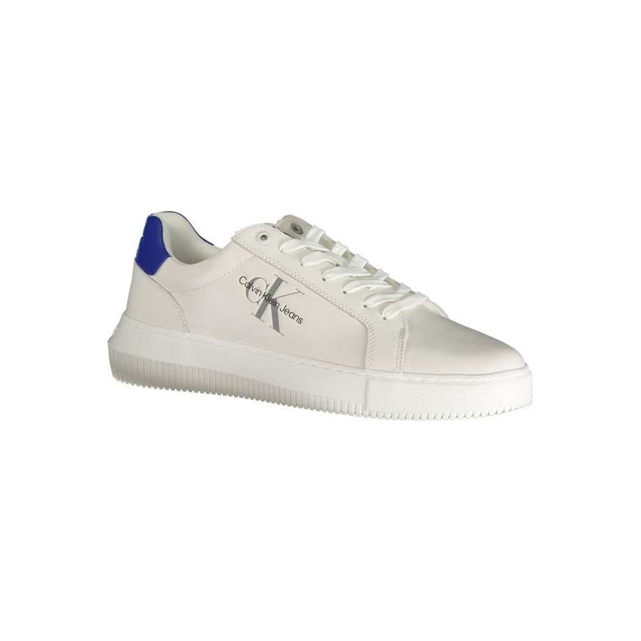 Calvin Klein Men's White Leather Sneakers