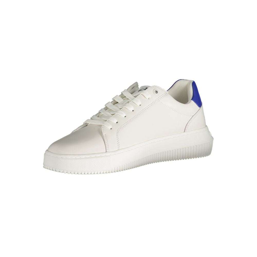 Calvin Klein Men's White Leather Sneakers
