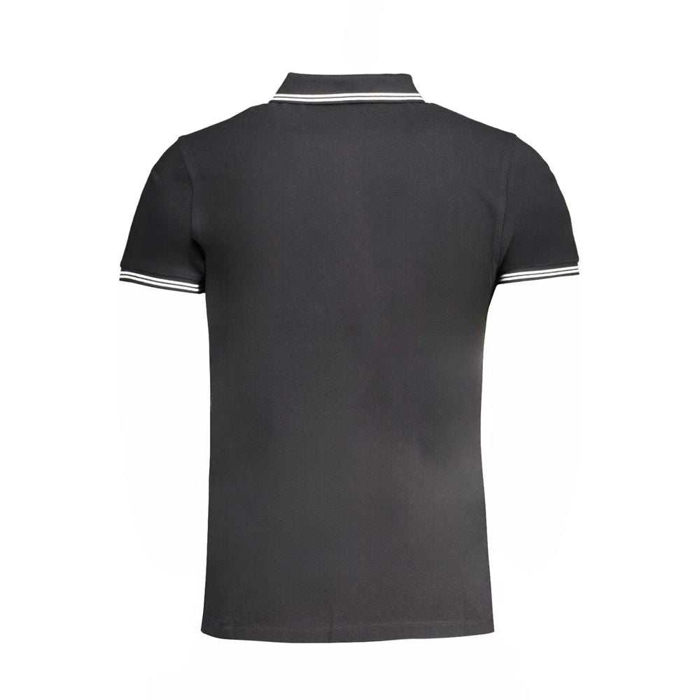 Cavalli Class Black Cotton Men's Polo Shirt