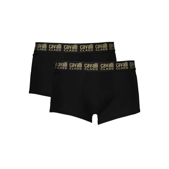 Cavalli Class Schwarz Baumwolle Männer Boxer