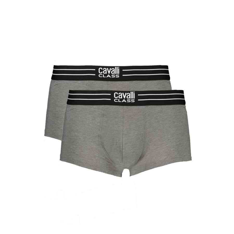 Cavalli Class Men's Grey Cotton Boxer Shorts