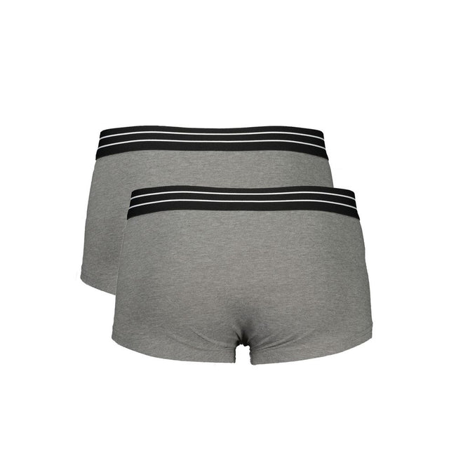 Cavalli Class Grigio Herren-Boxershorts aus Baumwolle