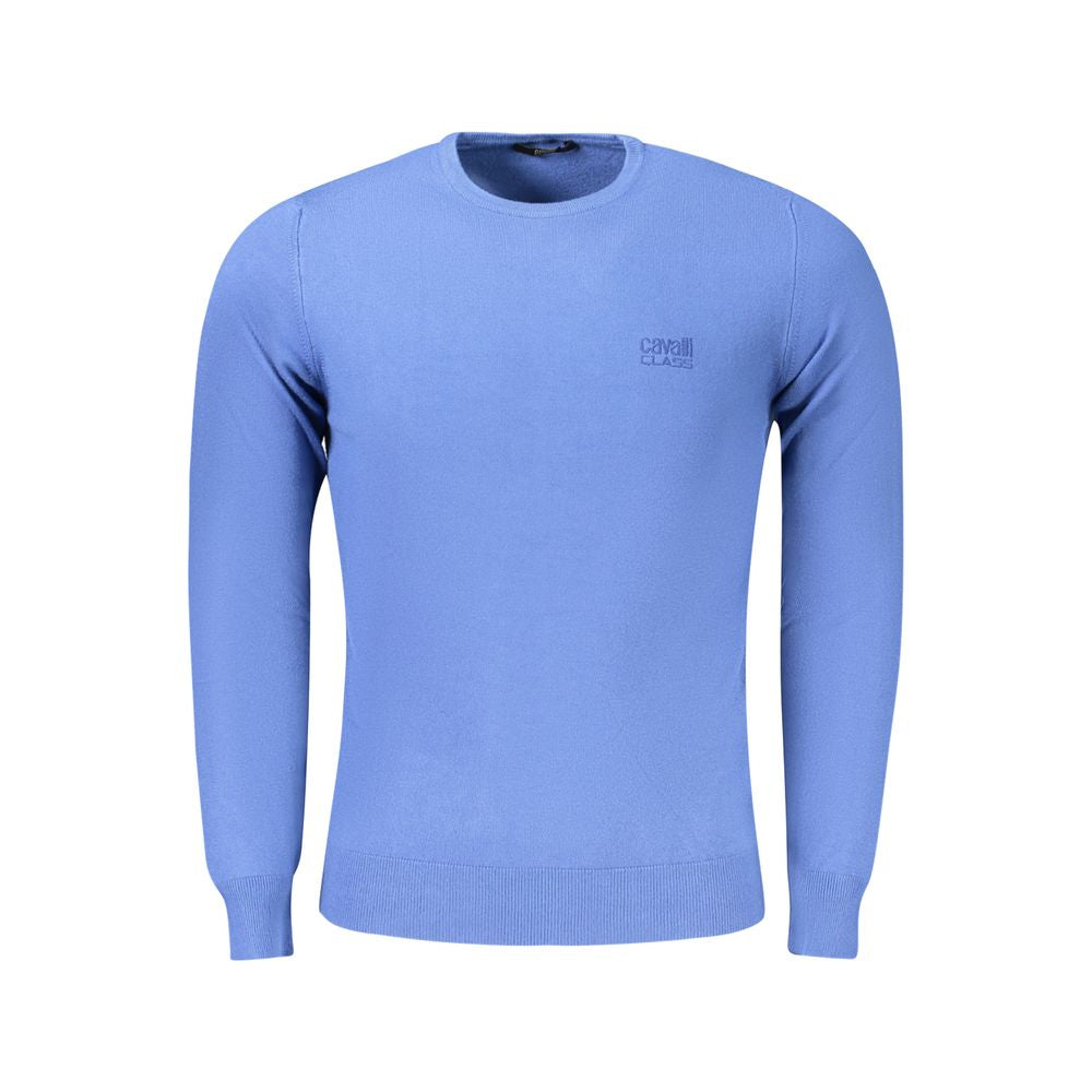 Cavalli Class Blue Nylon Pullover