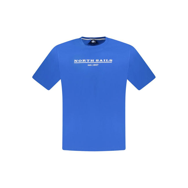 North Sails Blu Baumwoll-T-Shirt für Herren