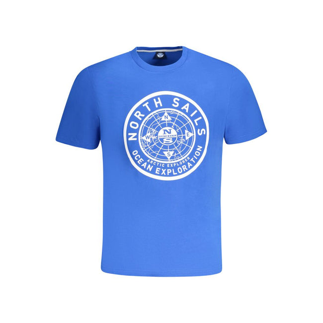 North Sails Blaues Baumwoll-T-Shirt für Herren