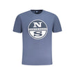 North Sails Blu Baumwoll-T-Shirt für Herren