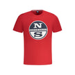 North Sails Rosso Baumwoll-T-Shirt für Herren