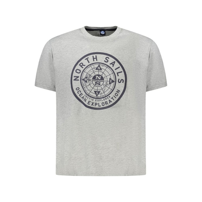 North Sails Grigio Baumwoll-T-Shirt für Herren