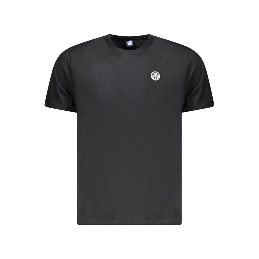 North Sails Schwarzes Baumwoll-T-Shirt für Herren