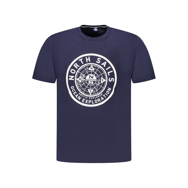 North Sails Blaues Baumwoll-T-Shirt für Herren