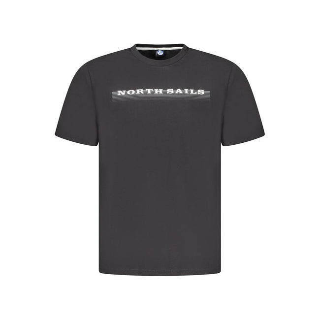 North Sails Schwarzes Baumwoll-T-Shirt für Herren