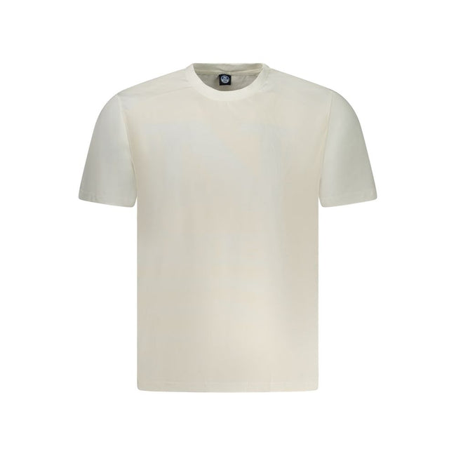 North Sails Bianco Baumwoll-T-Shirt für Herren