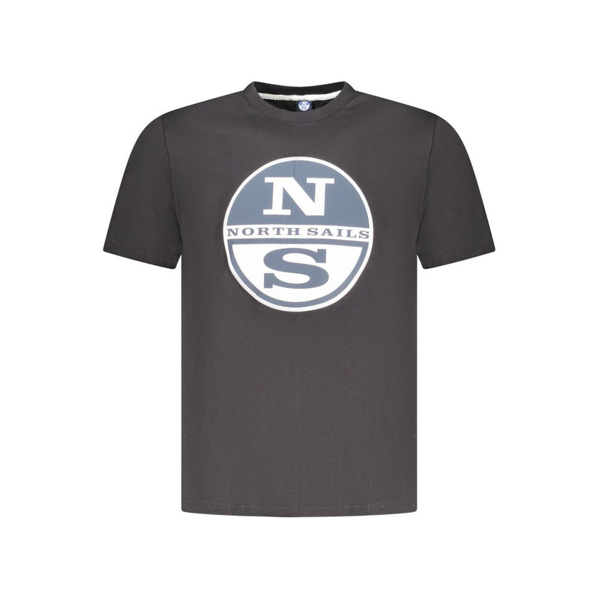 North Sails Schwarzes Baumwoll-T-Shirt für Herren