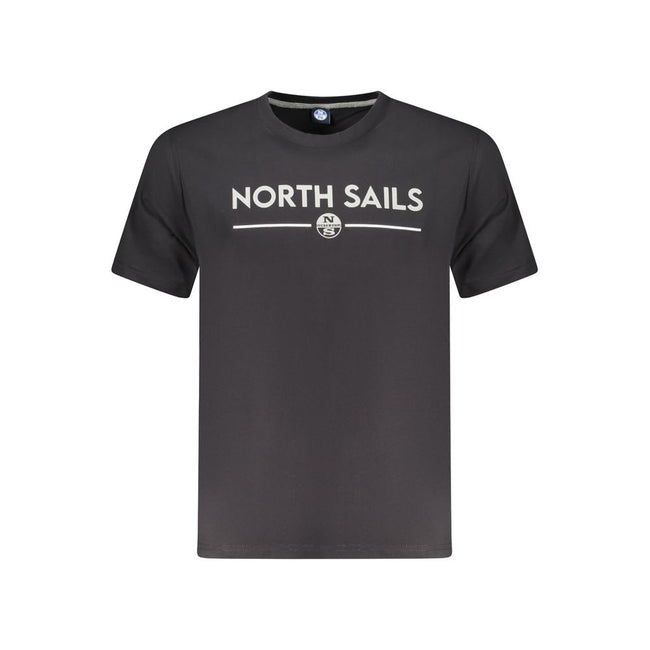 North Sails Schwarzes Baumwoll-T-Shirt für Herren