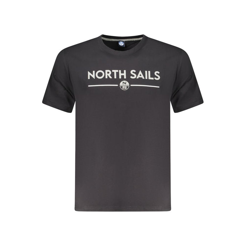 North Sails Schwarzes Baumwoll-T-Shirt für Herren