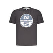 North Sails Schwarzes Baumwoll-T-Shirt für Herren