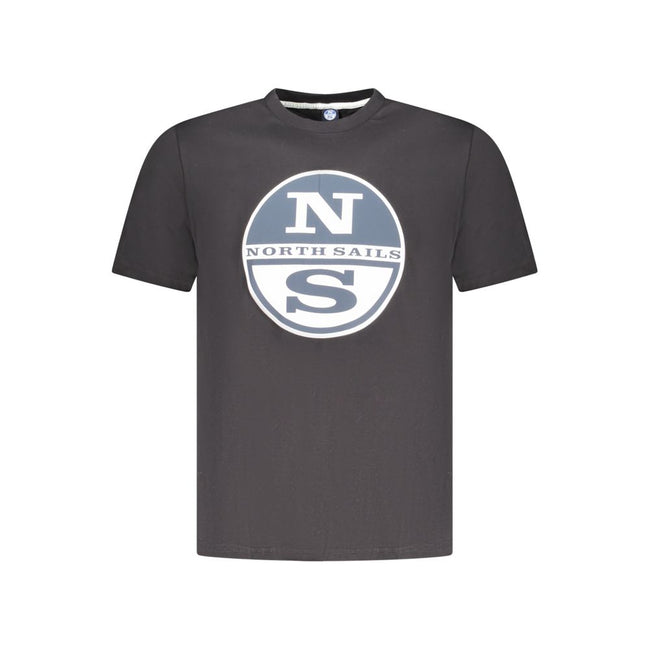 North Sails Schwarzes Baumwoll-T-Shirt für Herren