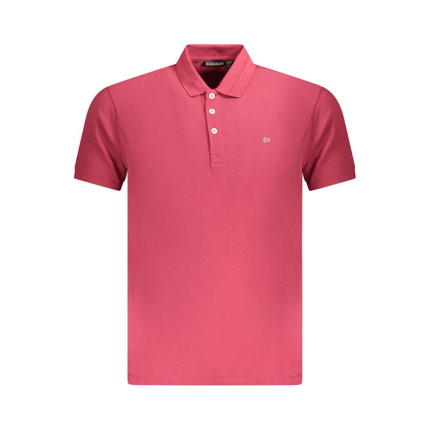 Napapijri Rotes Herren-Poloshirt aus Baumwolle