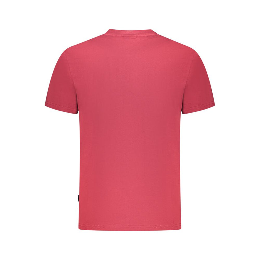 Napapijri Rotes Baumwoll-T-Shirt für Herren