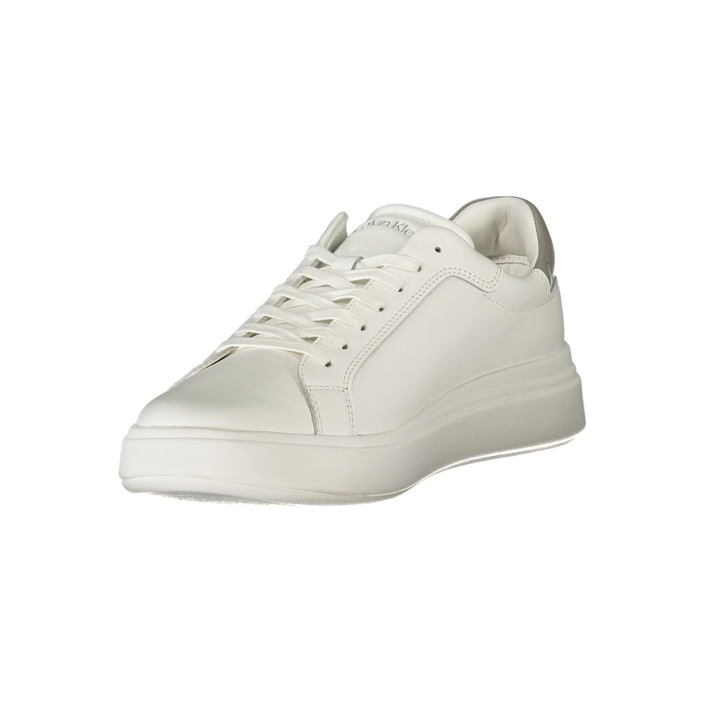 Calvin Klein Men's White Polyurethane Sneaker