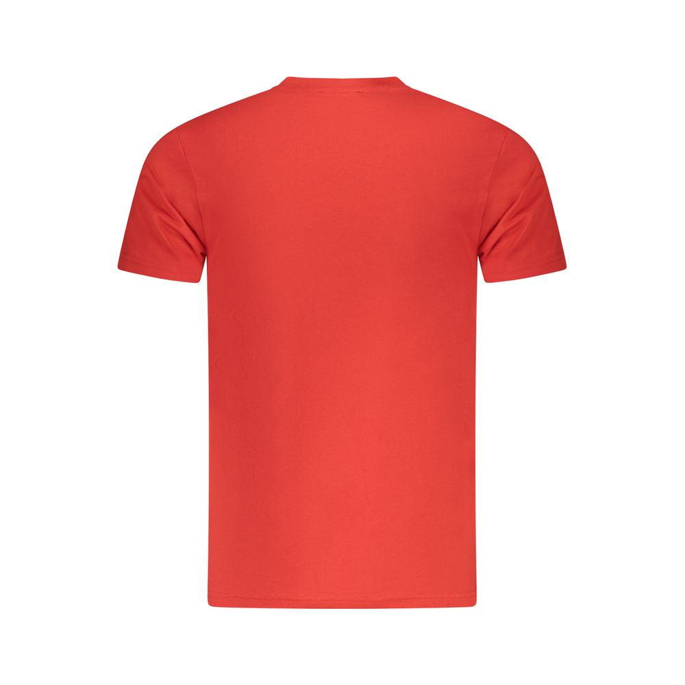Men's Cavalli Class Red Cotton T-Shirt
