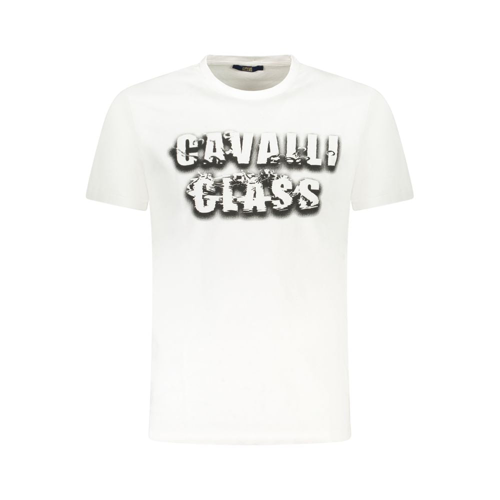 Cavalli Class Men's White Cotton T-Shirt