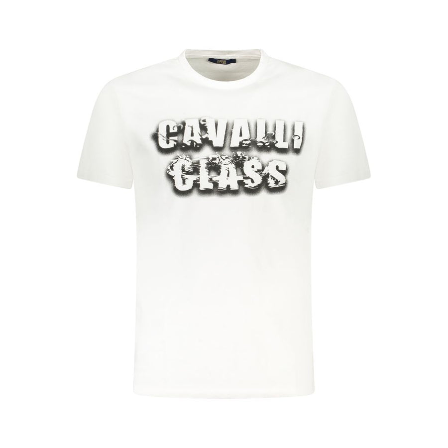Cavalli Class Men's White Cotton T-Shirt