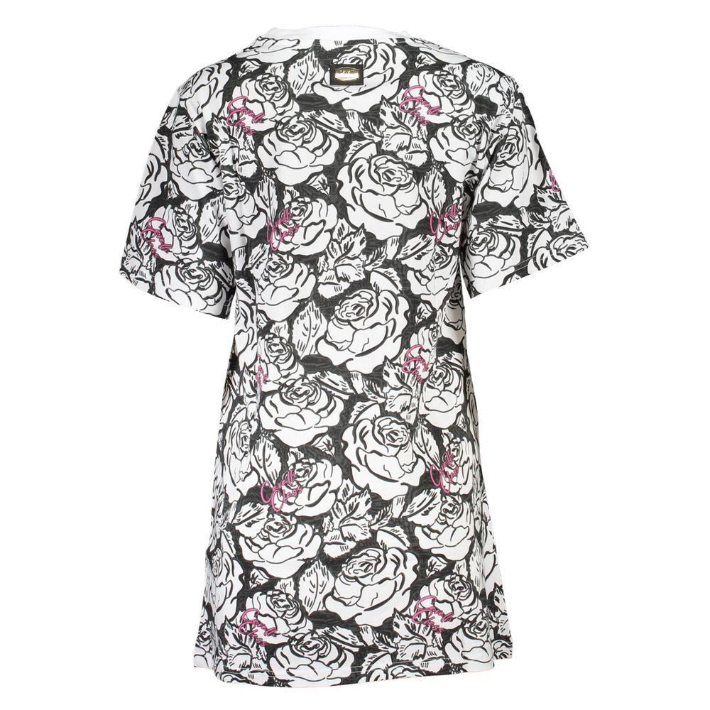 Cavalli Class Baumwollkleid in Weiß