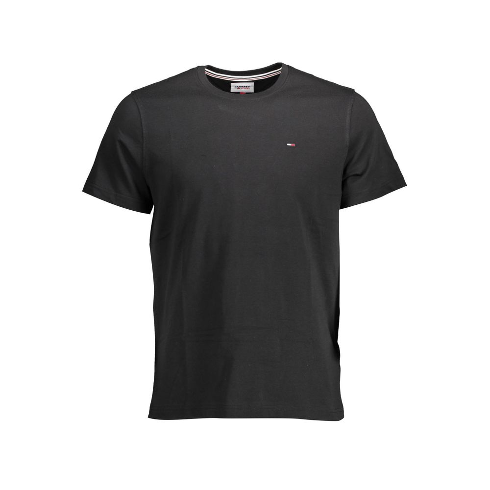 Tommy Hilfiger Schwarzes Herren-T-Shirt aus Bio-Baumwolle