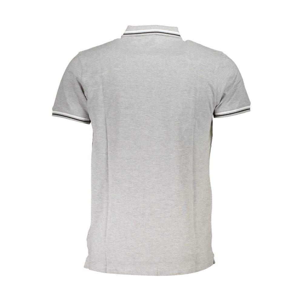 Cavalli Class Grey Cotton Men's Polo Shirt