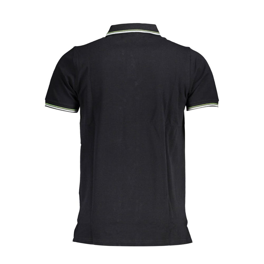 Norway 1963 Schwarzes Herren-Poloshirt aus Baumwolle