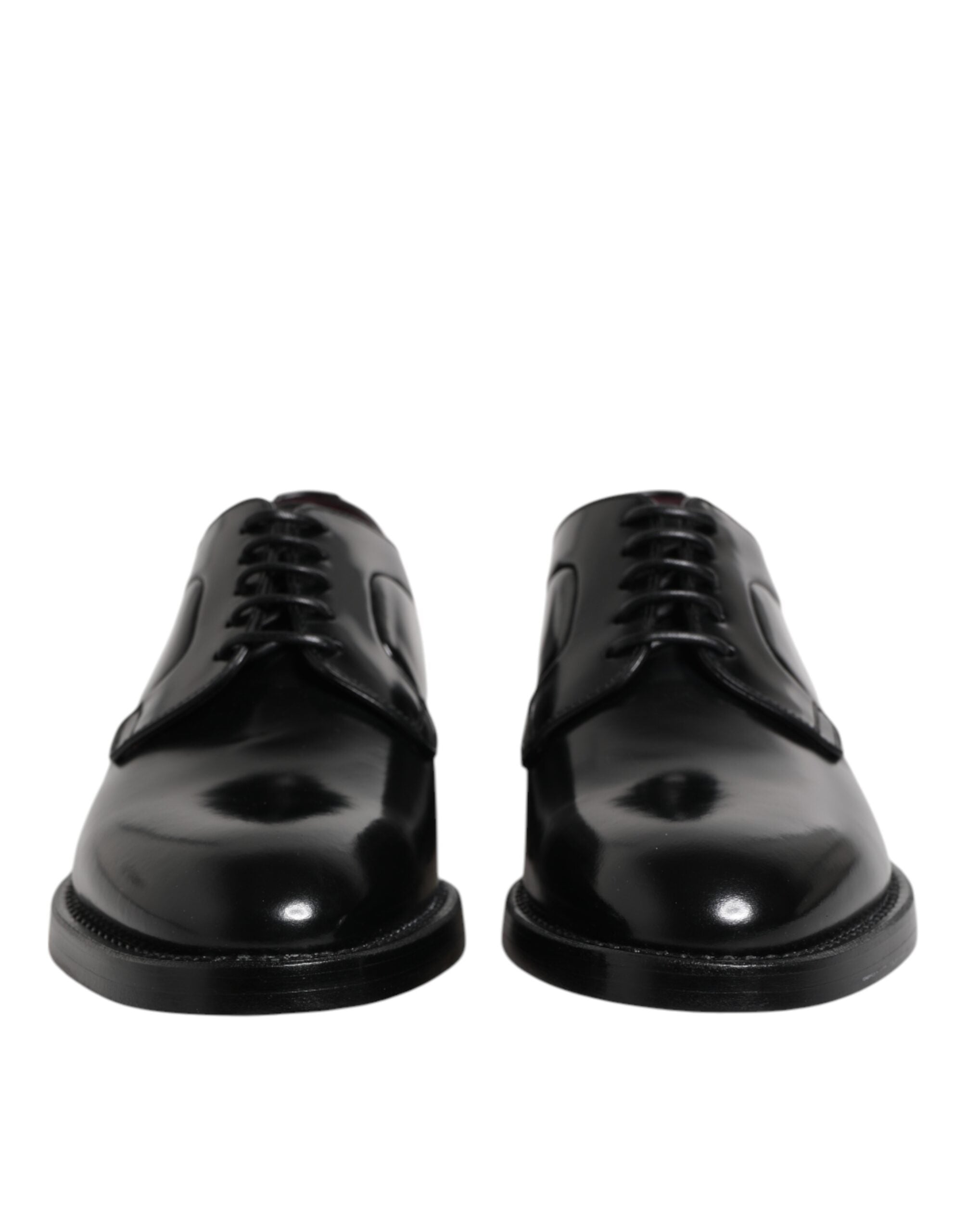 Dolce & Gabbana Schwarze Leder Schnürschuhe Derby Formelle Schuhe