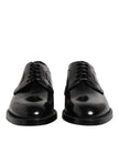 Dolce & Gabbana Schwarze Leder Schnürschuhe Derby Formelle Schuhe