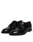 Dolce & Gabbana Schwarze Leder Schnürschuhe Derby Formelle Schuhe