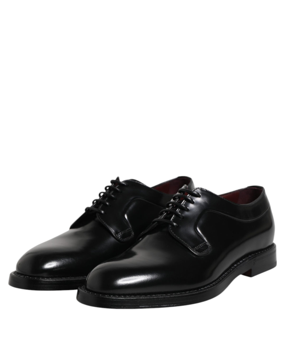 Dolce & Gabbana Black Leather Lace-Up Derby Dress Formal Shoes