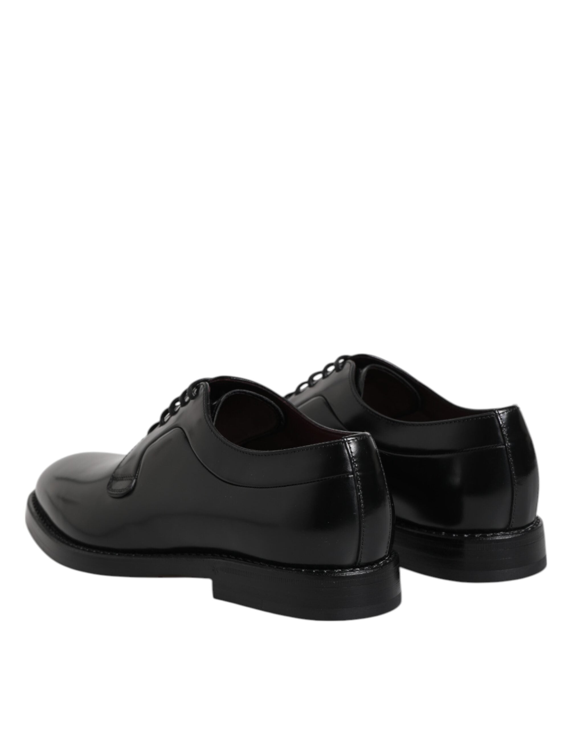 Dolce & Gabbana Schwarze Leder Schnürschuhe Derby Formelle Schuhe
