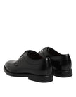 Dolce & Gabbana Schwarze Leder Schnürschuhe Derby Formelle Schuhe
