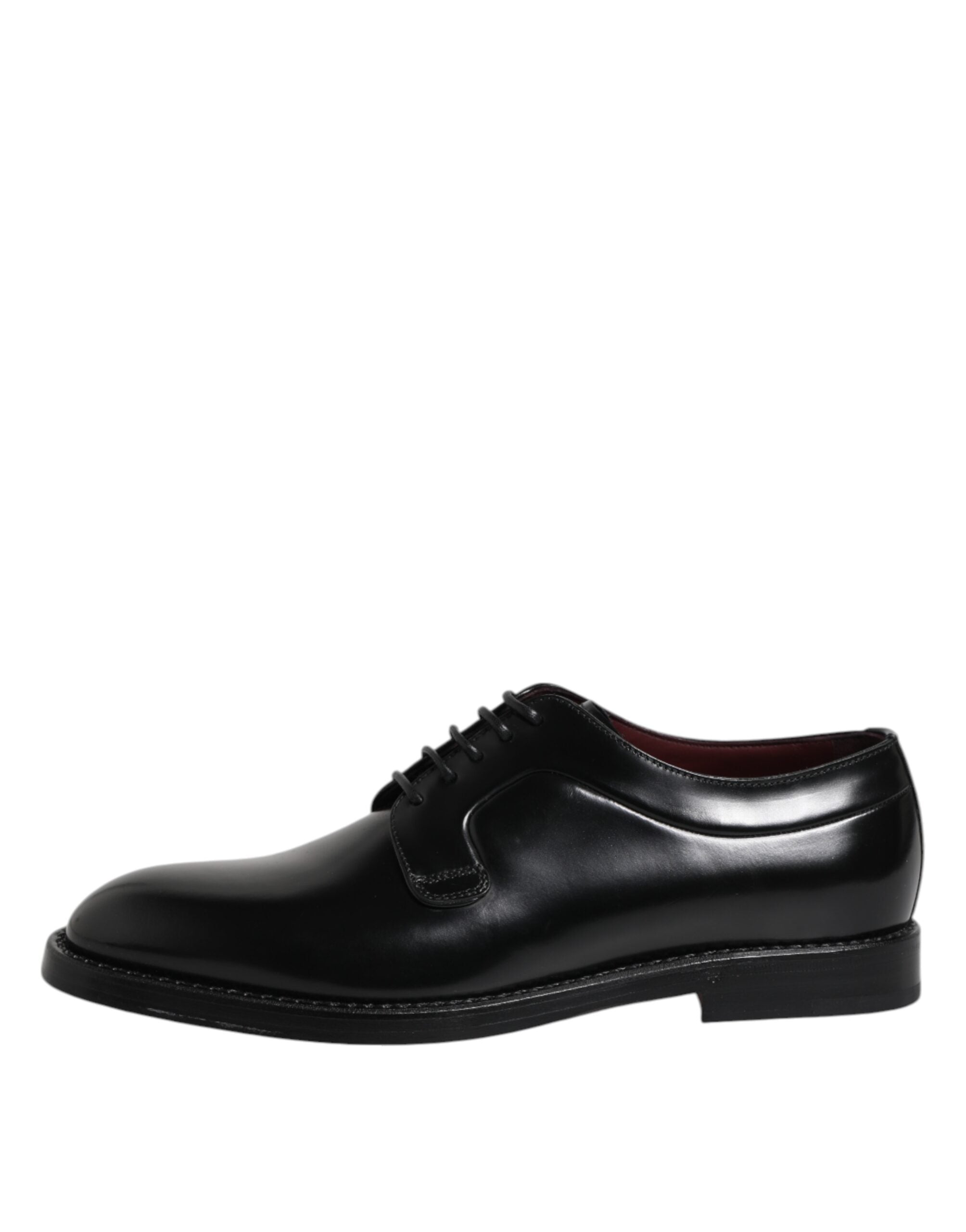 Dolce & Gabbana Schwarze Leder Schnürschuhe Derby Formelle Schuhe