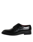 Dolce & Gabbana Schwarze Leder Schnürschuhe Derby Formelle Schuhe