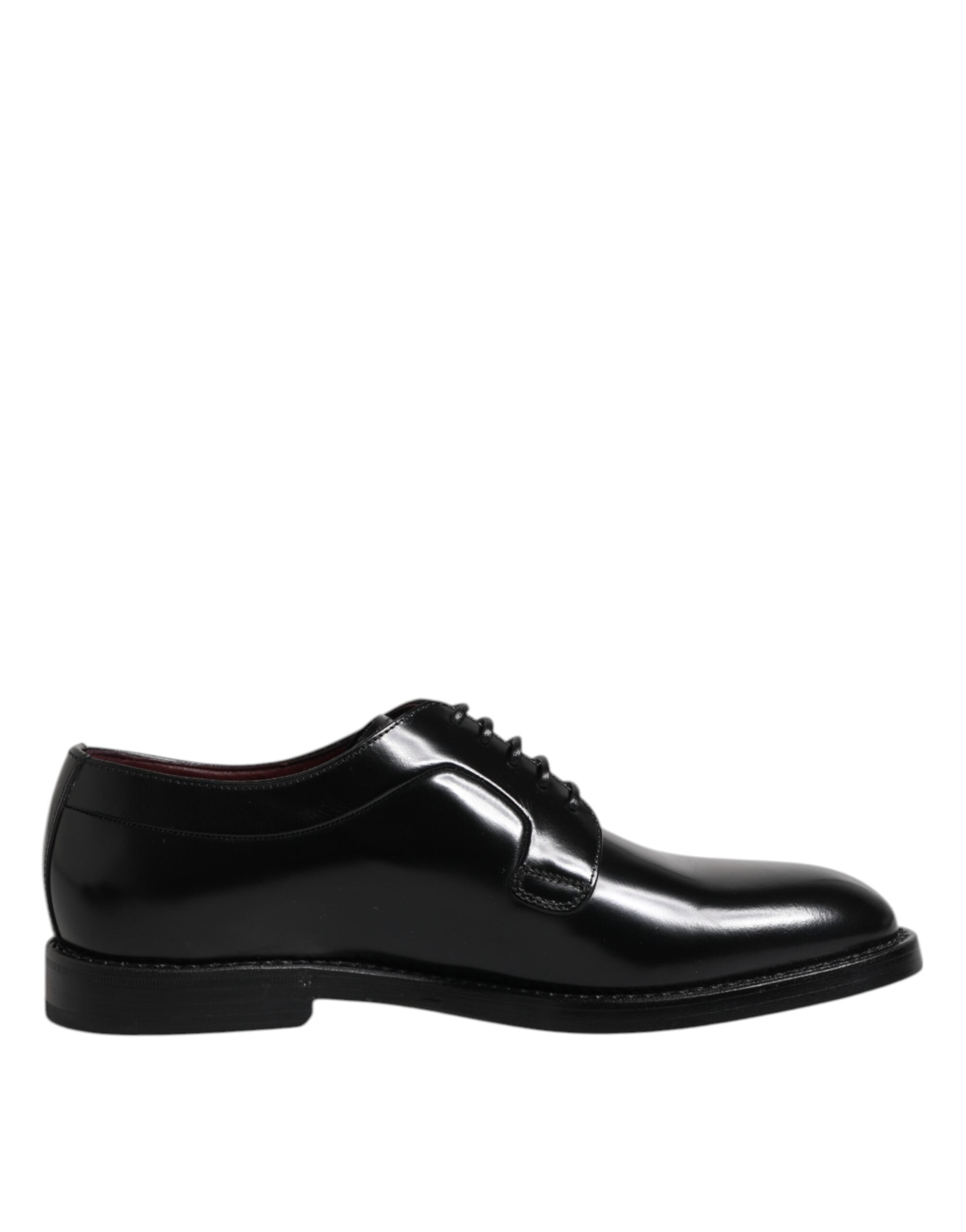 Dolce & Gabbana Schwarze Leder Schnürschuhe Derby Formelle Schuhe