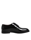 Dolce & Gabbana Schwarze Leder Schnürschuhe Derby Formelle Schuhe