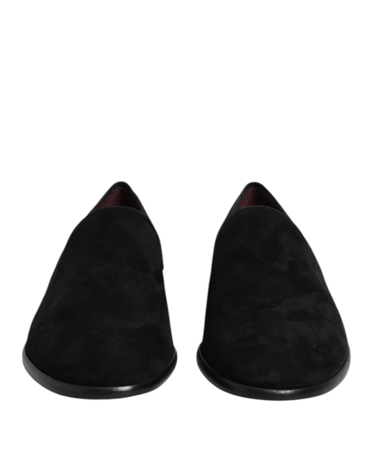 Dolce & Gabbana Black Suede Slipper Formal Shoes