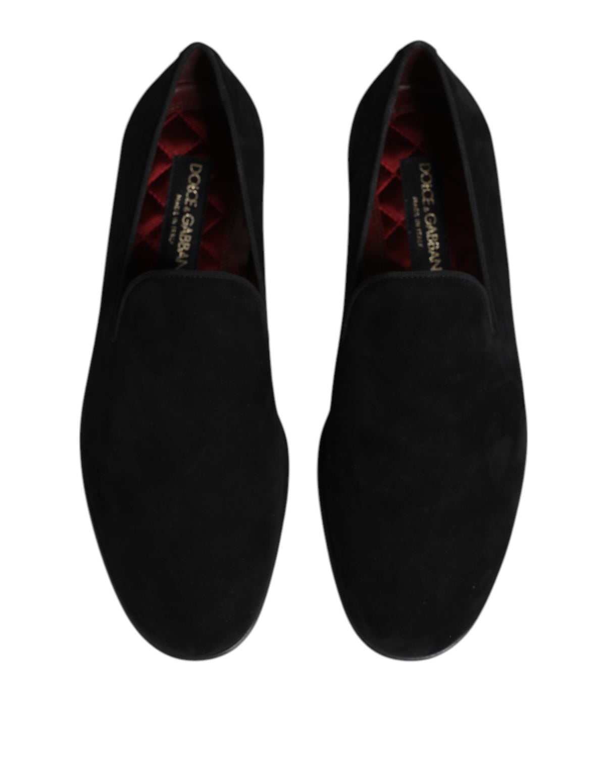Dolce & Gabbana Black Suede Slipper Formal Shoes